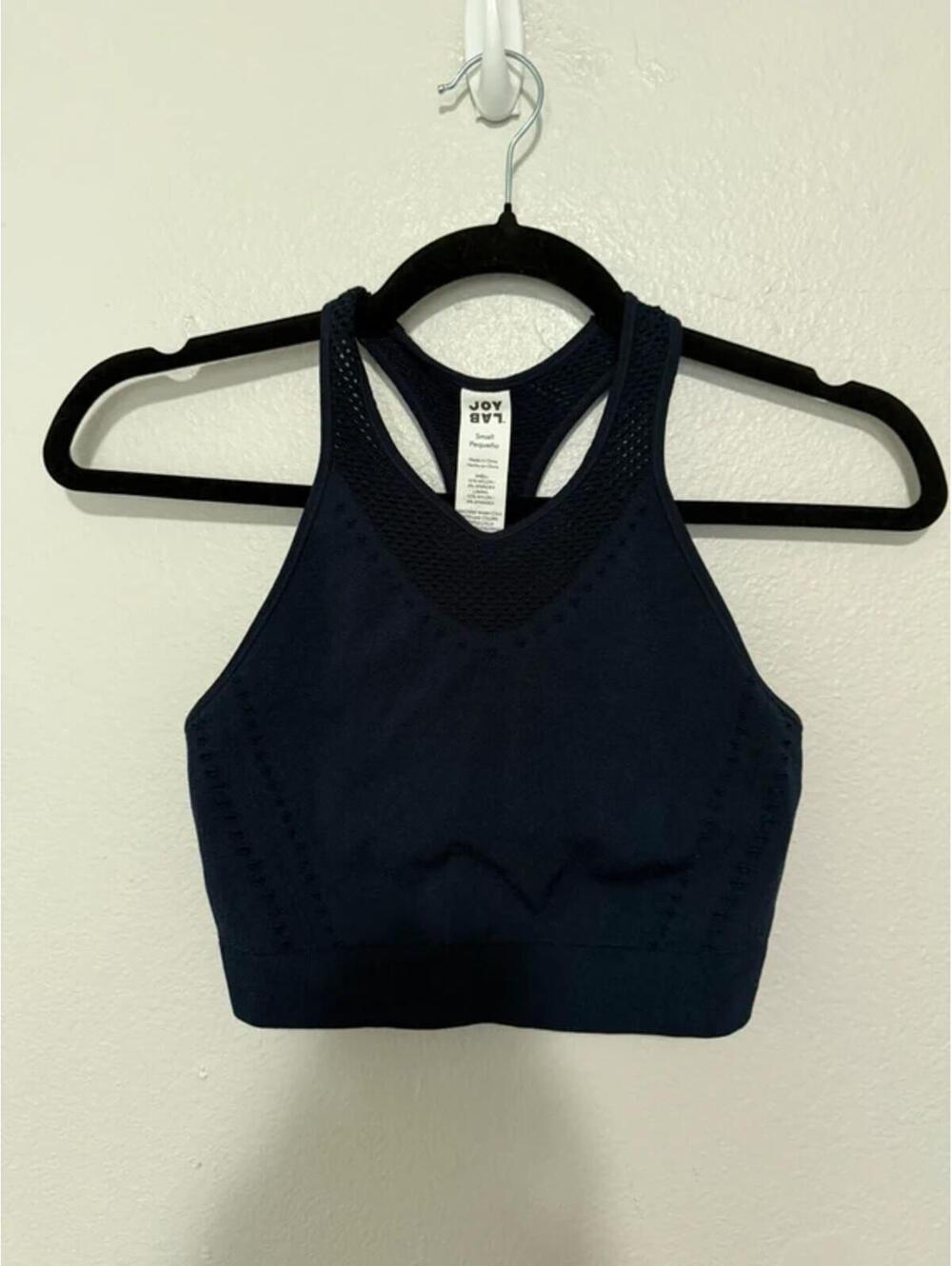 Joylab sports bra navy color size small